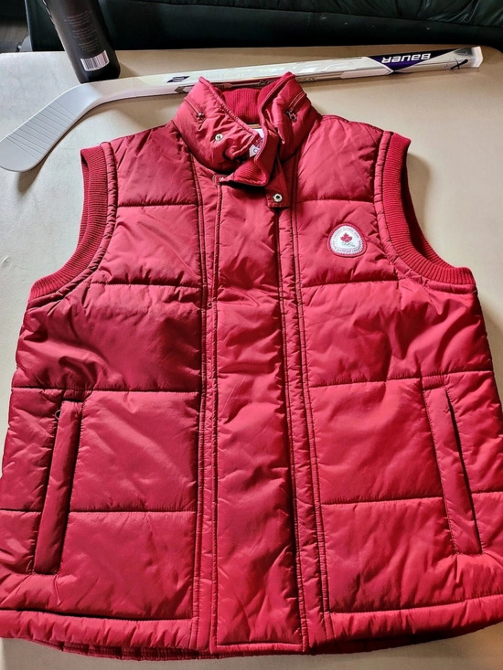 2006 HBC Team Canada Olympic Red Puffer Vest